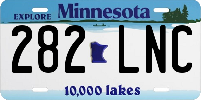 MN license plate 282LNC