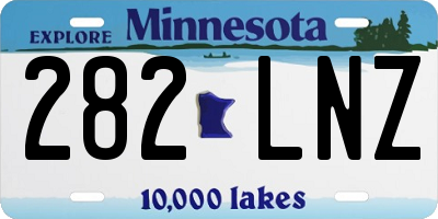 MN license plate 282LNZ