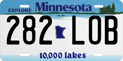 MN license plate 282LOB