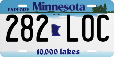 MN license plate 282LOC