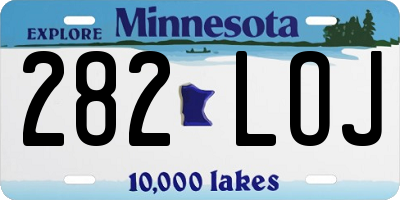 MN license plate 282LOJ