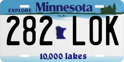 MN license plate 282LOK