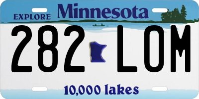 MN license plate 282LOM