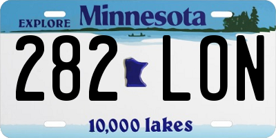 MN license plate 282LON
