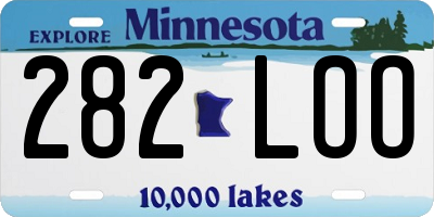 MN license plate 282LOO