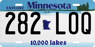 MN license plate 282LOQ