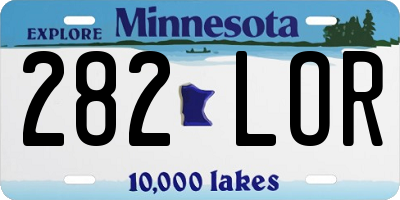 MN license plate 282LOR