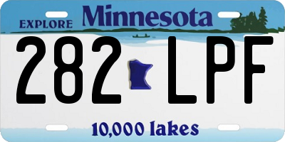 MN license plate 282LPF