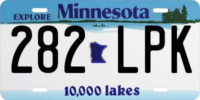 MN license plate 282LPK
