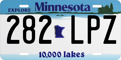 MN license plate 282LPZ