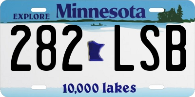 MN license plate 282LSB