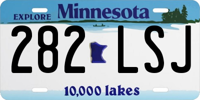 MN license plate 282LSJ