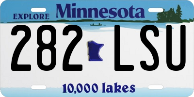 MN license plate 282LSU