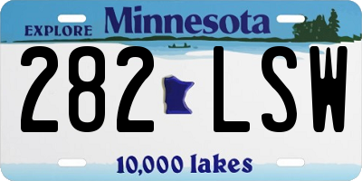 MN license plate 282LSW