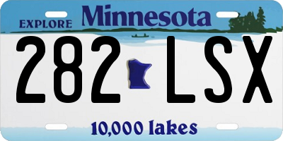 MN license plate 282LSX