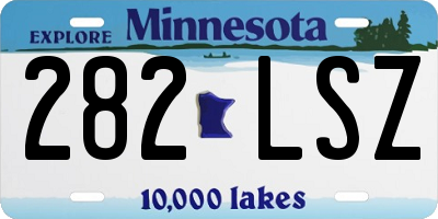 MN license plate 282LSZ