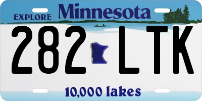 MN license plate 282LTK