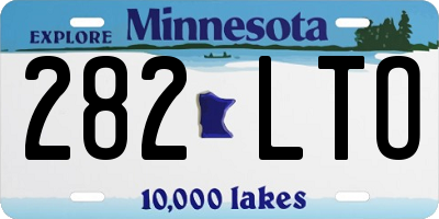 MN license plate 282LTO