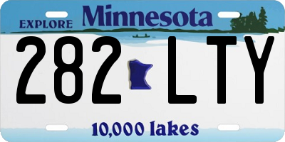 MN license plate 282LTY