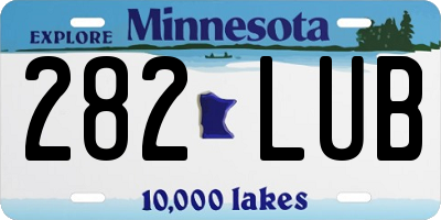 MN license plate 282LUB