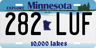 MN license plate 282LUF