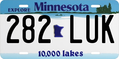 MN license plate 282LUK