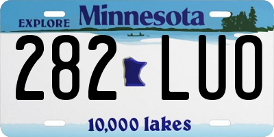 MN license plate 282LUO
