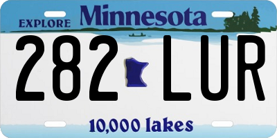 MN license plate 282LUR