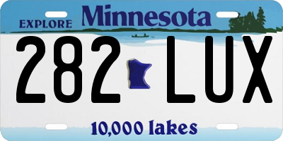 MN license plate 282LUX