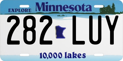 MN license plate 282LUY