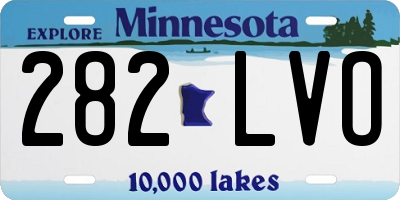 MN license plate 282LVO