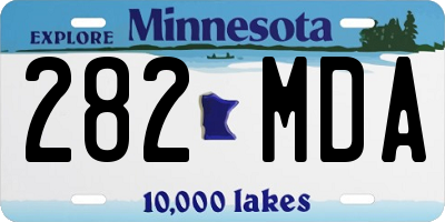 MN license plate 282MDA