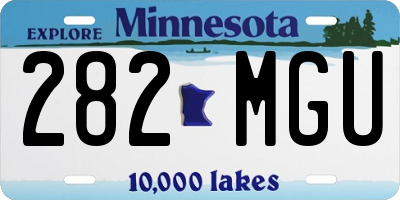 MN license plate 282MGU