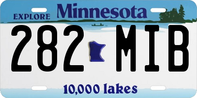 MN license plate 282MIB