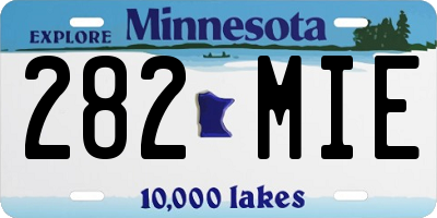 MN license plate 282MIE