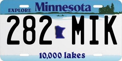 MN license plate 282MIK