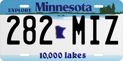 MN license plate 282MIZ