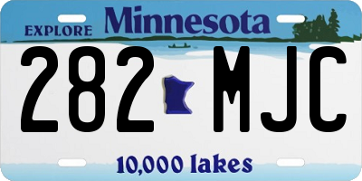 MN license plate 282MJC