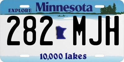 MN license plate 282MJH