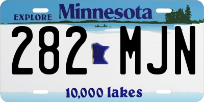 MN license plate 282MJN
