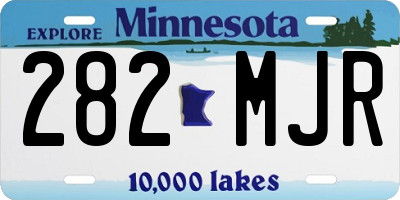 MN license plate 282MJR