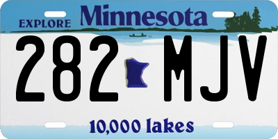 MN license plate 282MJV