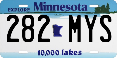MN license plate 282MYS