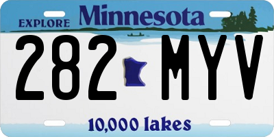 MN license plate 282MYV