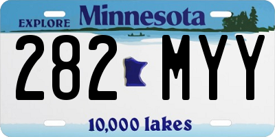 MN license plate 282MYY