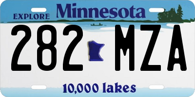 MN license plate 282MZA