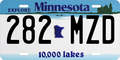 MN license plate 282MZD