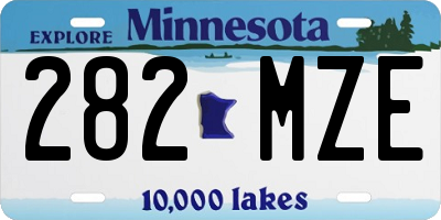 MN license plate 282MZE