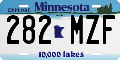 MN license plate 282MZF