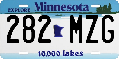 MN license plate 282MZG
